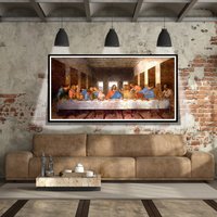 Das Letzte Abendmahl Wandbild Von Leonardo Da Vinci Poster Print, Jesus' Letztes Berühmte Fine Gemälde Wohnzimmer Wandkunst von SurfToSummit