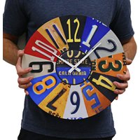 Nummernschild Uhr Plasmium Cut Aluminium Usa Schild Vintage Decor Garage Art Car Tag Plates Wall Custom Housewarming von SurfToSummit