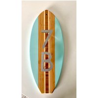Adresse Hausnummer Schild Surfbrett Küste Strand Haus Geschenk 23" X7" Adresse Hausnummer Schild Surfbrett Küste Strand Haus Geschenk 23" X7" von SurfboardSigns