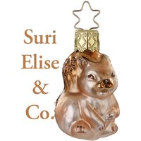 Inge-Glas Baby-Eichhörnchen-Miniatur-Weihnachten Im Wald-Glasornament von SuriEliseAndCo