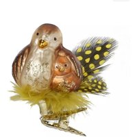 Inge-Glas Hetty Mit Baby Clip-On Vogel Deutsches Glas von SuriEliseAndCo