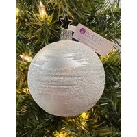 Inge-Glas Hoarfrost Silver Ball Kugel von SuriEliseAndCo