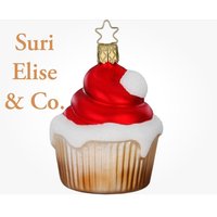 Inge-Glas Weihnachts-Cupcake, Deutsches Glasornament von SuriEliseAndCo