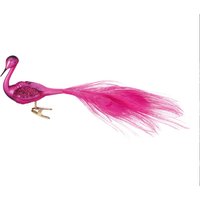 Inge-Glas Wunderschöne Pinkfarbener Prachtfedern Pfau Ansteckvogel von SuriEliseAndCo