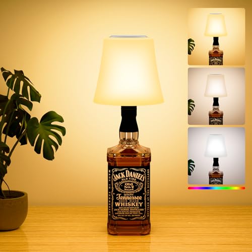 Suright Flaschenlampe Aufsatz LED Aufladbar, Akku Tischleuchte Kabellos|Stufenlos Dimmbar|3 Farbmodi+RGB Mood Light| IP54 Wasserdicht Tischlampe für Outdoor Esszimmer Wohnzimmer (Ohne Flaschen) von Suright