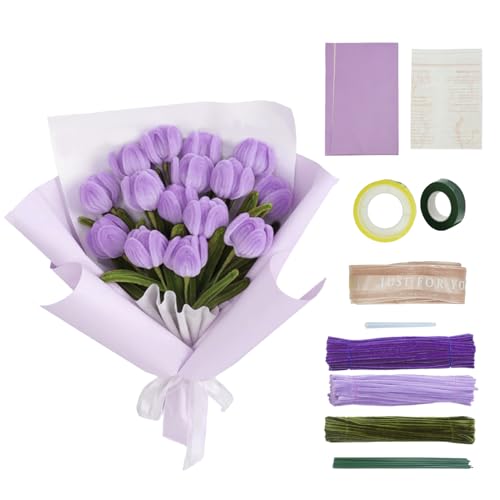 Surple Tulip Pfeifenreiniger-Set, Pfeifenreiniger zum Basteln, Blumenstrauß, Twister, DIY, Chenilledraht, Tulpenstrauß-Set mit Blumenstrauß, Papier, für Kunst- und Bastelprojekte, Dekoration, Geschenk Surple Tulip Pfeifenreiniger-Set, Pfeifenreiniger zum Basteln, Blumenstrauß, Twister, DIY, Chenilledraht, Tulpenstrauß-Set mit Blumenstrauß, Papier, für Kunst- und Bastelprojekte, Dekoration, Geschenk von Surplex