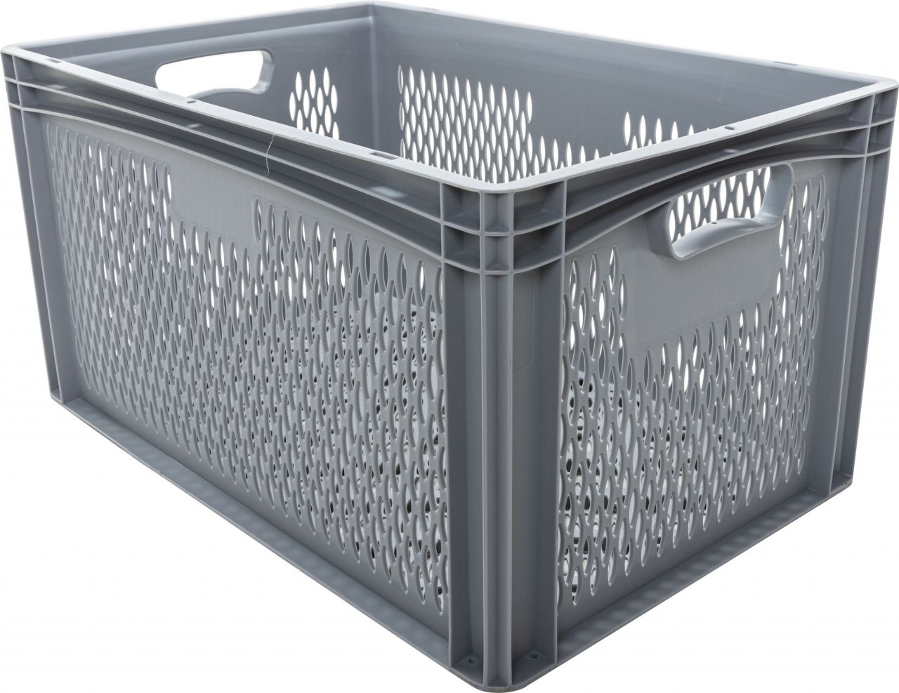 Eurobox 60 x 40 x 32 cm, 62 L, durchbrochen, grau von Surplus