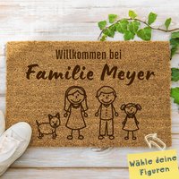 Fußmatte Personalisiert | Familienfußmatte Mit Namen & Figuren Indoor Geschenk Valentinstag Hochzeit Familie Fußmatte Personalisiert | Familienfußmatte Mit Namen & Figuren Indoor Geschenk Valentinstag Hochzeit Familie von Surprisely