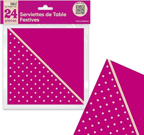 Tischservietten, 24 Stück, Fuchsia von Surprisez-vous