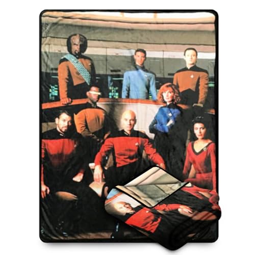 Surreal Entertainment Bazillion Dreams Weichste und bequeme Überwurfdecke für Erwachsene und Kinder, Maße: 152,4 x 114,4 cm (Star Trek The Next Generation) von Surreal Entertainment