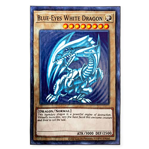 Surreal Entertainment Yu-Gi-Oh! Fleecedecke, weißer Drache mit blauen Augen, weicher Anime-Plüschbezug für Sofa, Bett, 114,5 x 152,4 cm von Surreal Entertainment