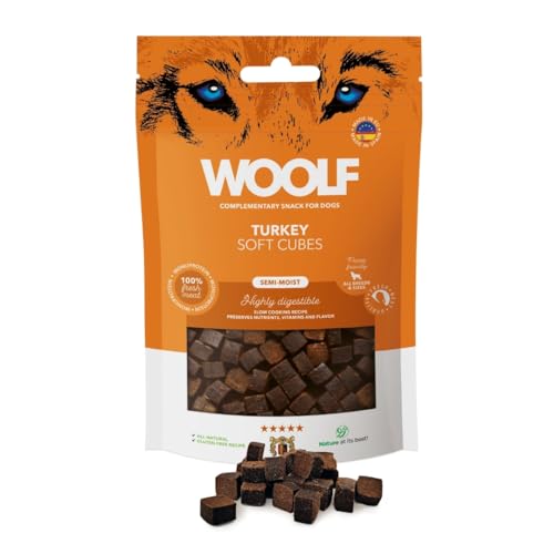 Woolf Turkey Soft Cubes Hundeleckerlis, 100 g, Einzelpackung von Woolf