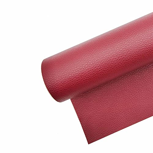 Surriba Kunstleder Reparaturset, Lederflicken Selbstklebend für Auto Ledersitz Motorrad Sofa Bürostühle DIY-Basteleien Federtasche Aufgearbeitete Möbel Wand 60 * 300 Art Weinrot von Surriba