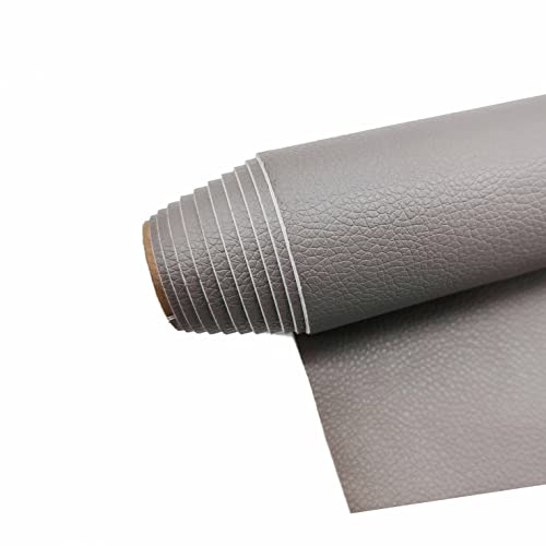 Surriba Kunstleder Reparaturset, Lederflicken Selbstklebend für Auto Ledersitz Motorrad Sofa Bürostühle DIY-Basteleien Federtasche Aufgearbeitete Möbel Wand 60 * 300cm Art Hellgrau von Surriba