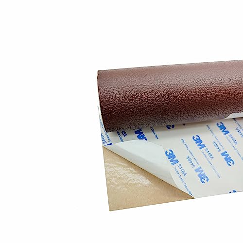 Surriba Kunstleder Reparaturset, Lederflicken Selbstklebend für Auto Ledersitz Motorrad Sofa Bürostühle DIY-Basteleien Federtasche Aufgearbeitete Möbel Wand 60 * 300cm Dunkelbraun von Surriba