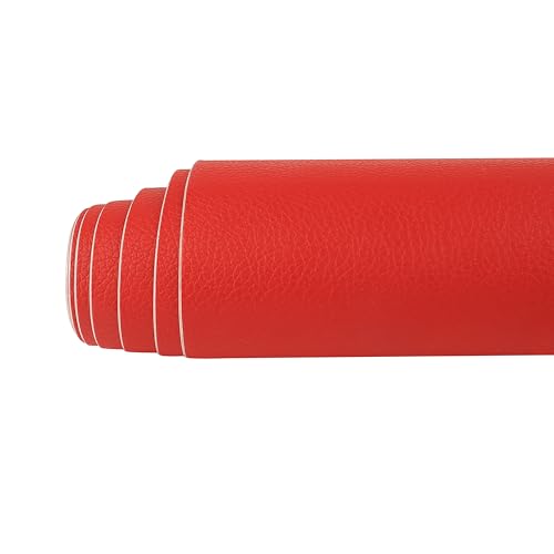 Surriba Lederreparaturset Rot 40 * 300cm, Selbstklebendes Kunstleder Lederflicken Selbstklebend, Leder Kleber Reparatur von Surriba