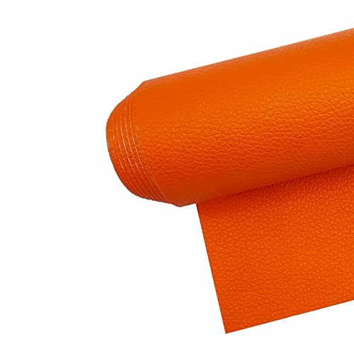 Surriba Selbstklebende Leder, Kunstleder Flicken Selbstklebend Reparaturset für Motorrad Rückenlehne Stühle DIY-Basteleien Stifteetui Handtasche 10 * 150cm Orange von Surriba