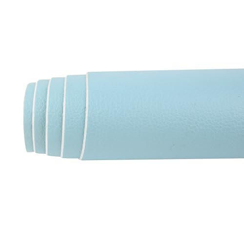 Surriba Selbstklebende Leder, Kunstleder Flicken Selbstklebend Reparaturset für Motorrad Sofa Rückenlehne Stühle DIY-Basteleien Stifteetui 20 * 120 Art Seeblau von Surriba