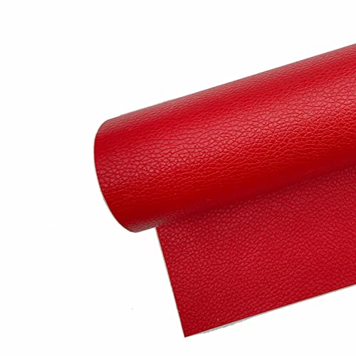 Surriba Selbstklebende Leder, Kunstleder Flicken Selbstklebend Reparaturset für Motorrad Sofa Rückenlehne Stühle DIY-Basteleien Stifteetui Handtasche 10 * 150 Art Leuchtendes Rot von Surriba