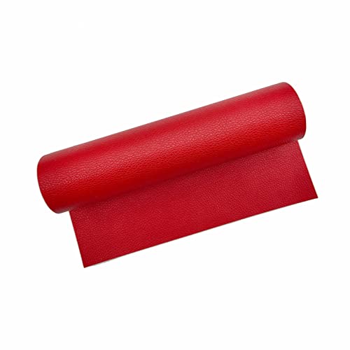 Surriba Selbstklebende Leder, Kunstleder Flicken Selbstklebend Reparaturset für Motorrad Sofa Rückenlehne Stühle DIY-Basteleien Stifteetui Handtasche 20 * 120 Art Leuchtendes Rot von Surriba