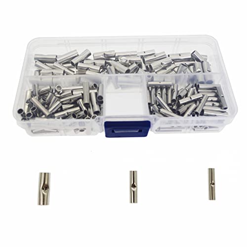 Surriba Stoßverbinder Unisoliert Set 200pcs, Butt-Connectors, Kabel Crimp Verbindung Kabel Ferrule, Kerbverbinder für DIY Elektrische Spleißen 16mm2 von Surriba