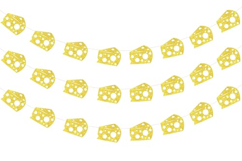 Sursurprise Partydekorationen mit Käse-Thema, 3 Stück, Käsebanner für Makkaroni und Käse, Geburtstagsdekorationen, Partyzubehör Sursurprise Partydekorationen mit Käse-Thema, 3 Stück, Käsebanner für Makkaroni und Käse, Geburtstagsdekorationen, Partyzubehör von Sursurprise