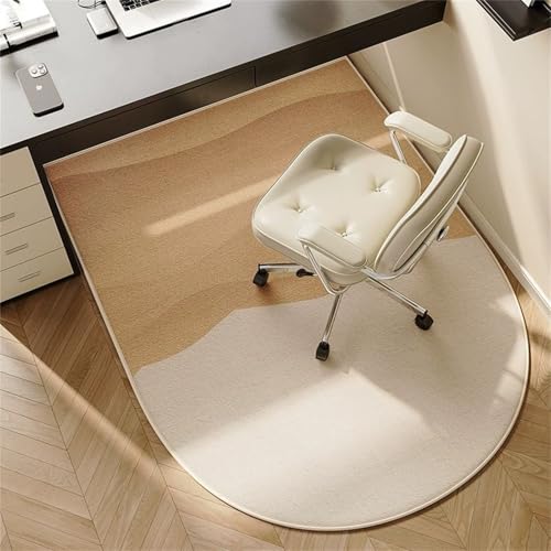 Surwin Bürostuhl Unterlage Teppich, Bodenschutzmatte für Bürostuhl Hartböden Parkett Laminat, Kratzfest rutschfest Bodenmatte Stuhlunterlage Bürostuhlunterlage - Modernes Design (Kamel 1,90x120cm) von Surwin
