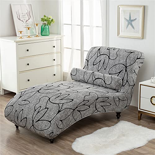 Surwin Chaiselongue Schonbezüge, Ohne Armlehne Liegesessel Stuhlbezug Stretch Modern Relaxliege Schonbezug für Wohnzimmer, Schlafzimmer, Lounge (1PC,Illustrationskunst) von Surwin