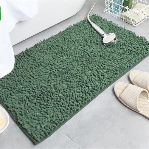 Surwin Chenille Badematte rutschfest Badteppich, Modische Volltonfarbe Weich Flauschig Badezimmermatten Badezimmerteppich Saugfähig Waschbar Badvorleger Fußmatte für Toilette (Dunkelgrün,70x140cm) Surwin Chenille Badematte rutschfest Badteppich, Modische Volltonfarbe Weich Flauschig Badezimmermatten Badezimmerteppich Saugfähig Waschbar Badvorleger Fußmatte für Toilette (Dunkelgrün,70x140cm) von Surwin