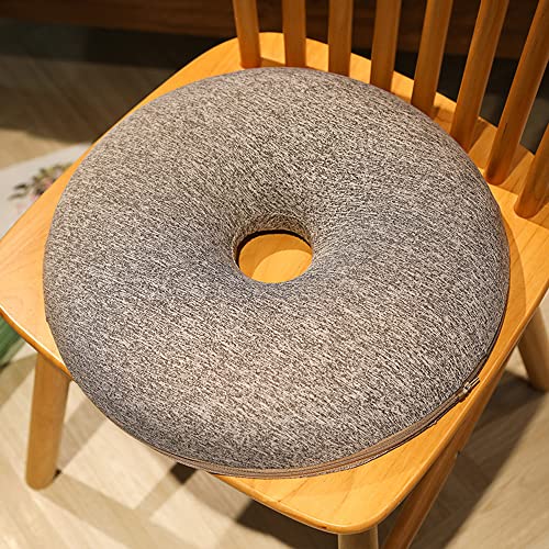 Surwin Donut Kissen Sitzkissen Orthopädisch, 1Pcs Sitzkissen Rund, Sitzkissen Bürostuhl, Hämorrhoiden Sitzkissen, Bequemer Sitzring Steißbein Entlastung für Rücken, Hüfte (40x40cm,Dunkelgrau) von Surwin