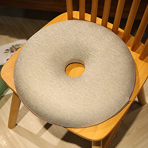 Surwin Donut Kissen Sitzkissen Orthopädisch, Sitzkissen Rund, Sitzkissen Bürostuhl, Hämorrhoiden Sitzkissen, Sitzring Steißbein Entlastung für Hüfte, Rücken (One Size,Hellgrau) von Surwin