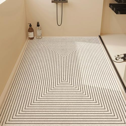 Surwin Duschmatte rutschfest 120x120cm Antirutschmatte Dusche, Schnell Trocknend Badematte Duschmatten PVC-Luffa Weich Komfort mit Ablauflöchern | Badewannenmatte Nassbereiche von Surwin
