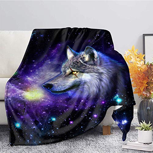 Surwin Flauschige Fleece Decke 3D Tierdruck, Microfaser Kind Erwachsene Winter Sofadecke Büro Weiche und Warme Plüsch Wohndecke (lila,70 * 100cm) von Surwin