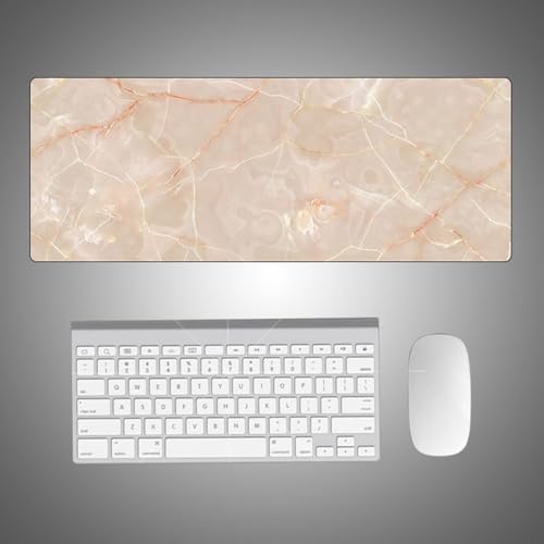 Surwin Gaming Mauspad, Groß Multifunktionales Office Mousepad Mauspad Laptop Schreibunterlage, Mauspads für Kabellose Maus Computerbüro (Hell Orange,900x400mm Dicke 0,4cm) von Surwin