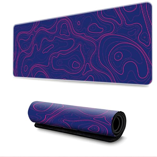 Surwin Gaming Mauspad Groß Multifunktionales Office Mousepad, Mauspad HD-Druck Laptop Schreibunterlage, Mauspads für Kabellose Maus Computerbüro (300x600mm,Blau-Lila) von Surwin