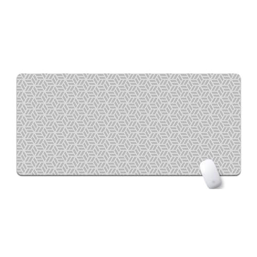 Surwin Gaming Mauspad Groß Multifunktionales Office Mousepad Mauspad Laptop Schreibunterlage, Mauspads für Kabellose Maus Computerbüro (300x700mm,Graues Quadrat) von Surwin