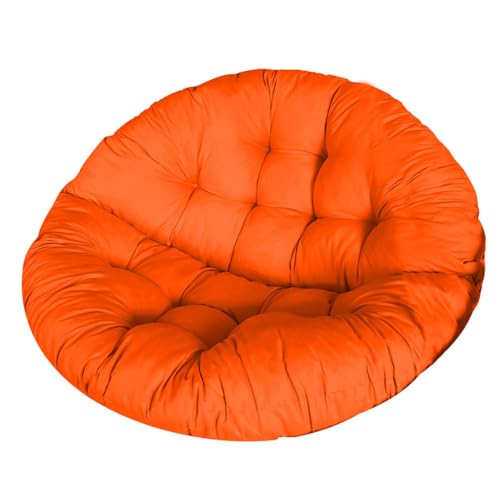 Surwin Hängesessel Kissen, Kissen für Hängesessel Rundes 110cm Dicke Stuhlkissen Weich Bequem Gartenstuhlauflage, Kissen Hängesessel für Rattanmöbel und Gartenstuhl (Orange) von Surwin