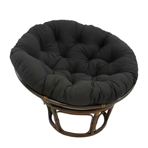 Surwin Hängesessel Kissen, Kissen für Hängesessel Rundes Dicke Stuhlkissen Weich Bequem Gartenstuhlauflage, Kissen Hängesessel für Rattanmöbel und Gartenstuhl (100cm,Schwarz) von Surwin