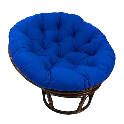 Surwin Hängesessel Kissen, Kissen für Hängesessel Rundes Dicke Stuhlkissen Weich Bequem Gartenstuhlauflage, Kissen Hängesessel für Rattanmöbel und Gartenstuhl (80cm,Blau) von Surwin