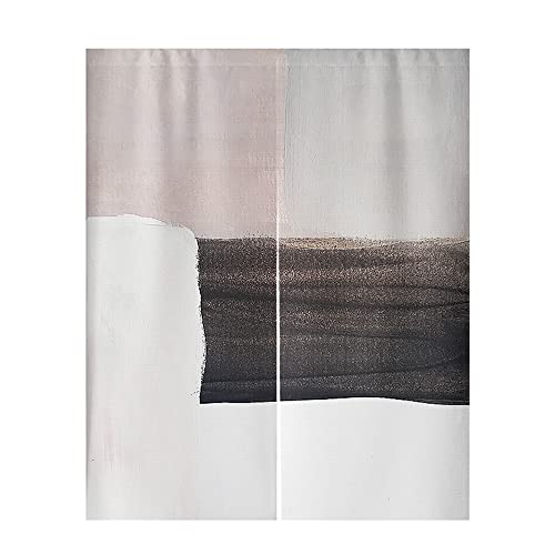 Surwin Japanischer Stil Türvorhang, Japan Noren Ölgemälde Raumteiler Tapisseri Leinen Lang Vorhänge Partition Gardinen Tür Vorhang Tapisseri für die Türdekoration (90x200cm,Braun) von Surwin