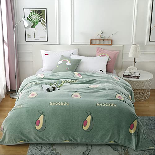 Surwin Kuscheldecke Flanelldecke, Weiche Warm Flauschige Flanell Decke Fleecedecke Babydecke Sofadecke für Geburtstag, Weihnachten Dekoration Geschenk (Avocado-Grün,120x200cm) von Surwin