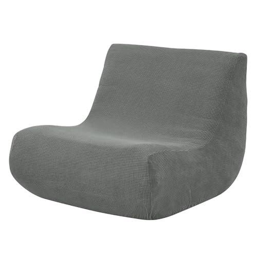 Surwin Lazy Sofabezug 1 Sitzer, Stretch Ohne Armlehnen Sofahusse Weicher Schonbezug Lazy Sofa Überzug Sofaüberwurf Sofaschoner für Hund Katze Sofaschutz (13#Dunkelgrau) von Surwin