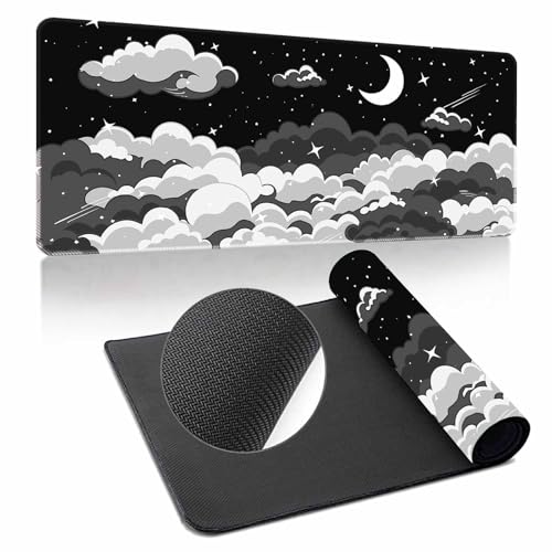 Surwin Mauspad Groß, 3D Wolken Drucken Mouse Pad Gaming Office Mousepad Mauspads Gaming Mat Pad Dicke 3mm Desk Mat - Verbessert Präzision und Geschwindigkeit (Funkelnder Stern,300x600mm) von Surwin