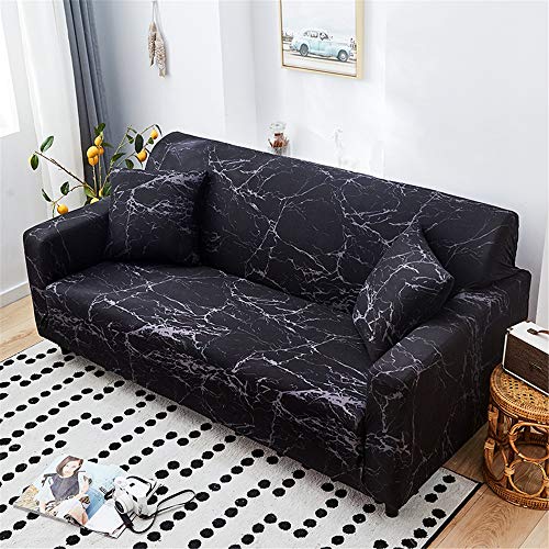 Surwin Sofabezug Sofa Überwürfe 1 2 3 4 Sitzer, Muster Elastische Universal Sofahusse Sofa Abdeckung Stretch Schonbezug Couchbezug für Armlehnen Sofa (Marmor,3 Sitzer (190-230cm)) von Surwin
