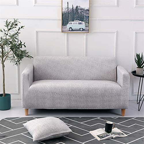 Surwin Sofabezug Sofa Überwürfe 1 2 3 4 Sitzer, Muster Elastische Universal Sofahusse Sofa Abdeckung Stretch Schonbezug Couchbezug für Armlehnen Sofa (grau,145-185cm) von Surwin