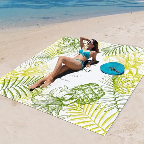Surwin Stranddecke Sandfrei Wasserdicht, XXL Groß Strandmatte Faltbar Ultraleicht und Tragbar Picknickdecke für Strand, Camping, Outdoor (150x150cm,Stilmuster 74) von Surwin