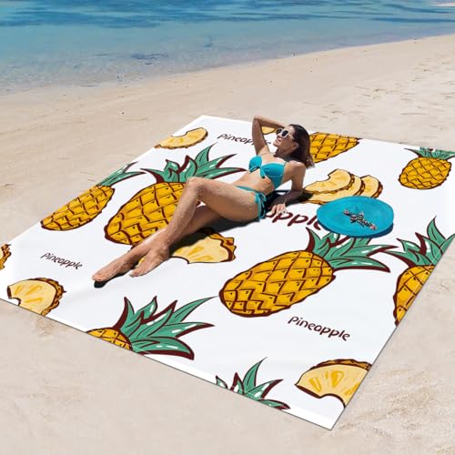 Surwin Stranddecke Sandfrei Wasserdicht, XXL Groß Strandmatte Faltbar Ultraleicht und Tragbar Picknickdecke für Strand, Camping, Outdoor (180x180cm,Stilmuster 72) von Surwin