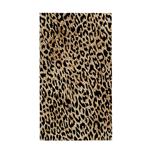 Surwin Strandtuch Schnelltrocknend Sandfrei, Leopard Muster Strandtücher Mikrofaser Groß Badetuch Leicht Handtücher für Urlaub Reise Strand, für Damen Männer Kinder (70x150cm,Braun) von Surwin