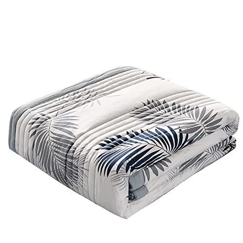 Surwin Tagesdecke Bettüberwurf aus Mikrofaser, Wattiert Gesteppt Bettdecke Sommer Dünne Steppdecke für Doppelbett Einzelbett Muster (Palmblatt,200x230cm) von Surwin