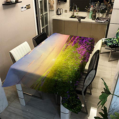 Surwin Wachstuchtischdecke Wachstischdecke Wachstuch Tischdecke abwaschbar für Tischsets Esstische Couchtische Und Küchen (Sonnenuntergang,100x140cm) von Surwin